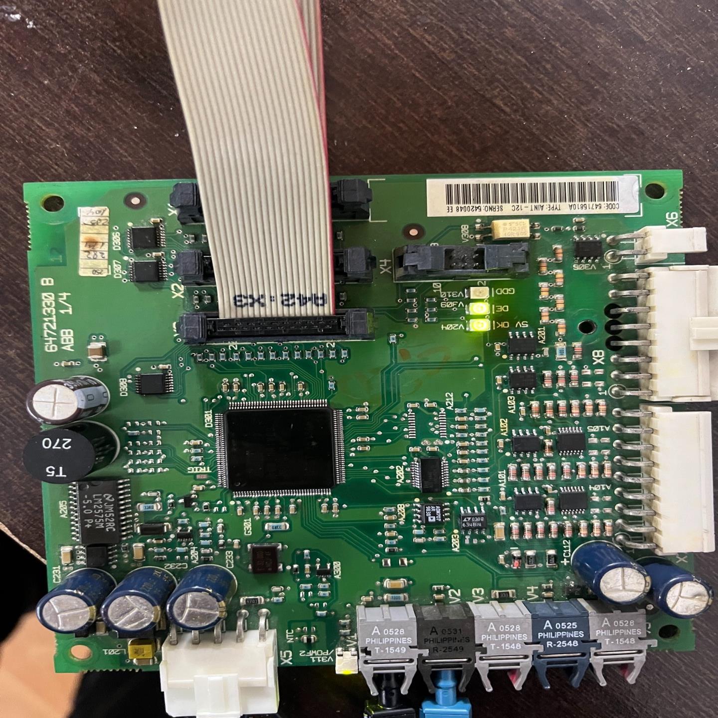 议~AINT-12C ABB800多传变频器 光纤信号板 原装拆