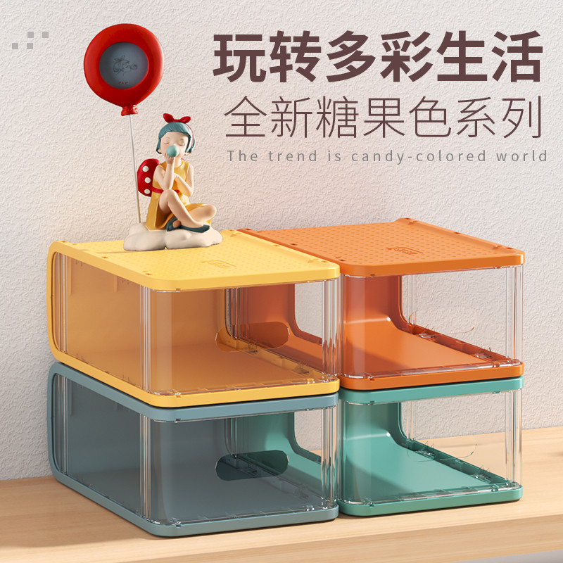 耐奔 加厚塑料抽屉式鞋盒收纳盒透明鞋柜鞋子可视收纳盒鞋省空间