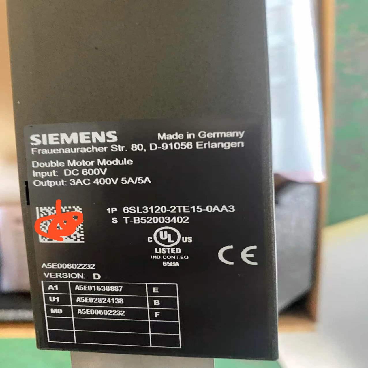 议~西门子PLC模块6SL3120-2TE15-0AA3 3.4