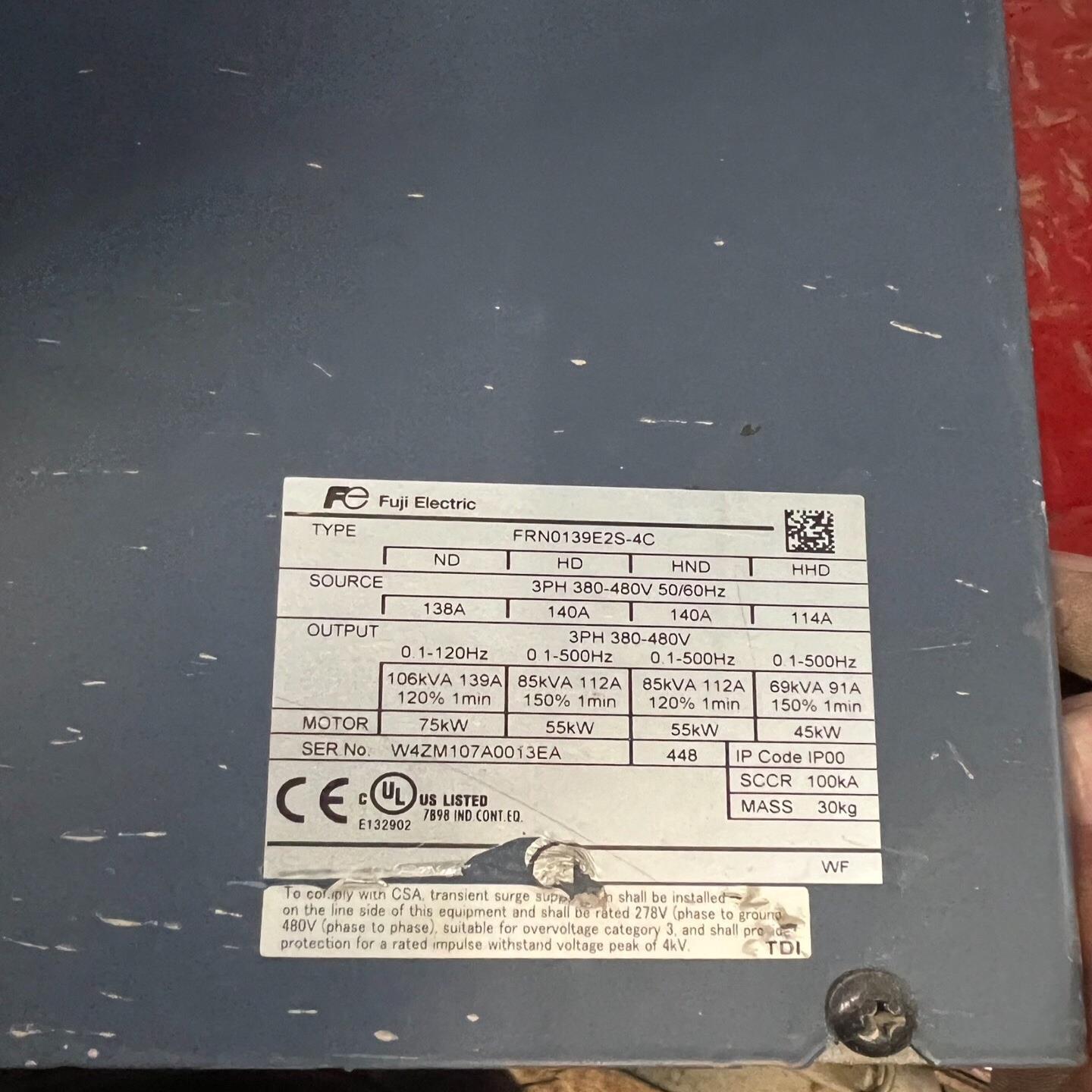 (议价)变频器 FRN0168E2S-4C、75kw(4500)