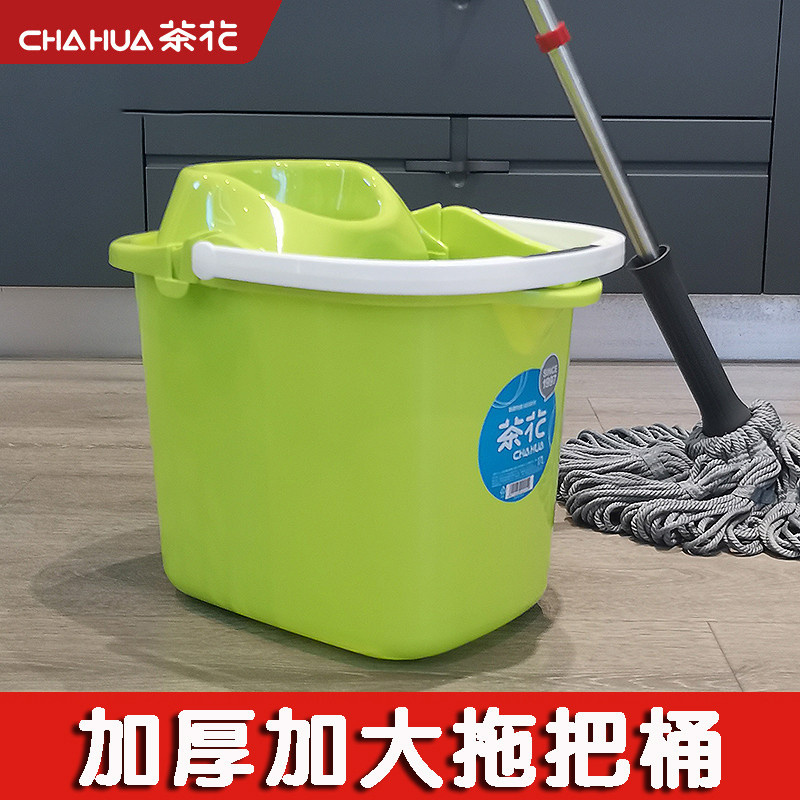 茶花加厚洗拖把桶单桶拖地桶长方形家用手压老式单卖挤水桶清