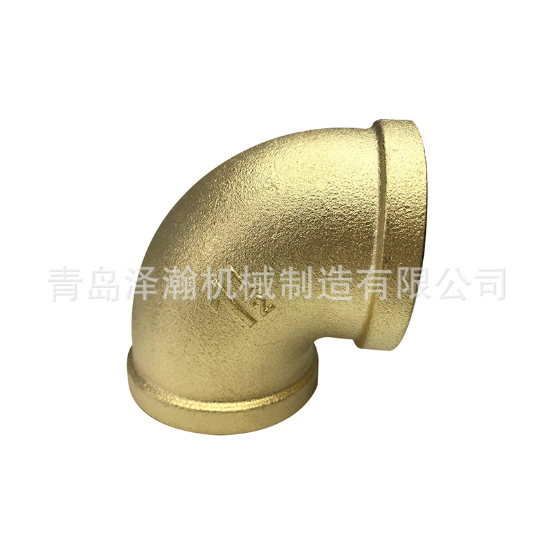 青岛厂家定制加工黄铜90度直角弯头内螺纹接头暖制冷空调管件零件