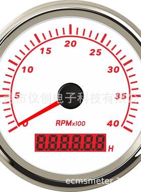 网销七彩背光系列防水IP67可调1-300转速表4000RPM
