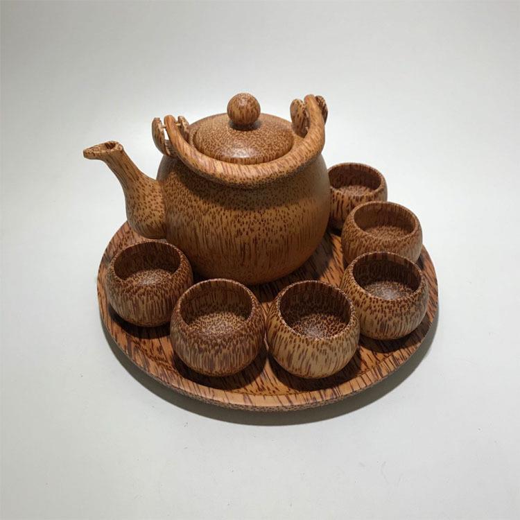 椰子木茶杯木质茶具套原木茶杯壶椰树椰壳工艺品特色旅游工艺品