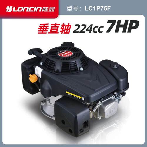 隆鑫LC1P75F垂直轴汽油机发动机7HP马力224cc农业园林草坪机用