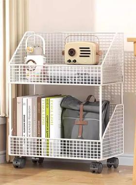 儿童书架家用玩具收纳架阅读区移动绘本架简易宝宝书柜置物架落地