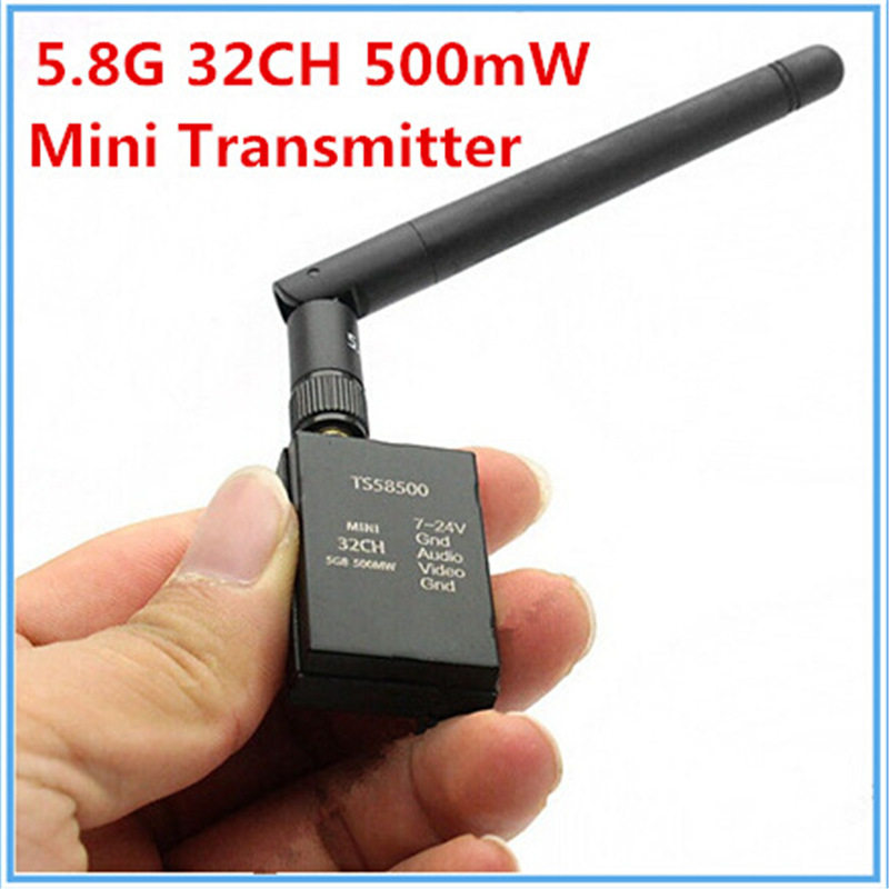 FPV 40通道 5.8G 500mw 迷你微波图传发射机 TS58500 内针内孔.