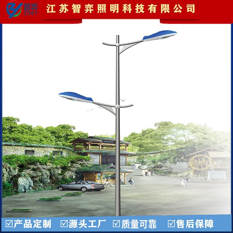 直销简洁大气高低臂LED路灯超亮光源量大从优