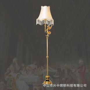 兴中法式全铜落地灯奢华复古创意欧式别墅客厅天使书房装饰灯饰