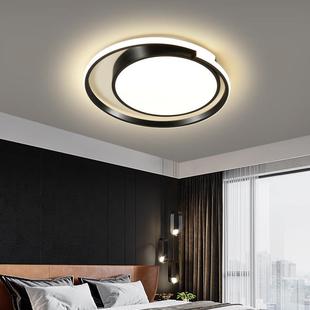 卧室灯简约现代圆形led吸顶灯创意温馨浪漫房间灯极简书房灯具