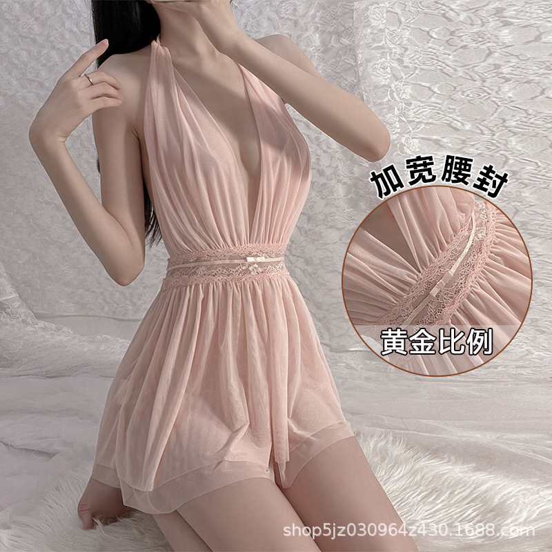 睡衣女款性感蕾丝纯欲内衣2025新款情趣味大尺度小胸床上睡裙套装