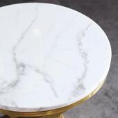 公司室轻奢客厅大541理谈奢华洽小圆小户型卧床头柜边现代简约桌