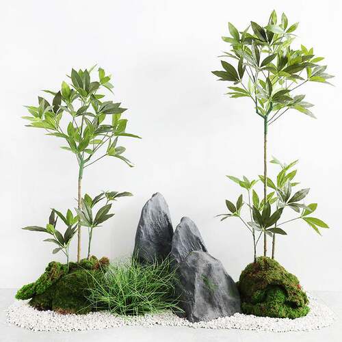 仿真发财树大IBZ型植落地盆栽物装塑料假树厅室内花饰假绿植盆客