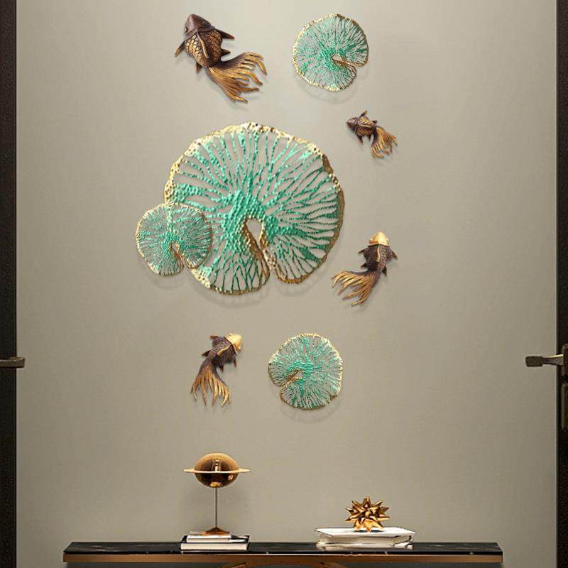 ?餐新式木雕金鱼轻奢关走廊墙上壁挂中厅过道F7640747客厅玄墙面,家居饰品,壁饰,淘宝优惠券,粉丝福利购,淘宝优惠卷