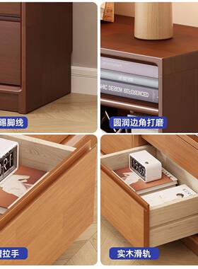 书ONZ木柜书架地置物架客厅落靠实墙收纳储物柜子家用简易书柜