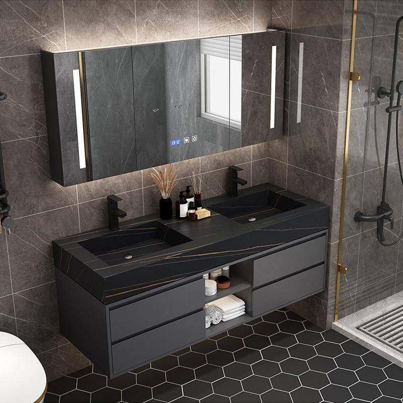 轻奢岩板浴室柜组合33168现简约盆一体无缝陶洗手池洗代脸瓷台洗,家装主材,浴室柜,淘宝优惠券,粉丝福利购,淘宝优惠卷