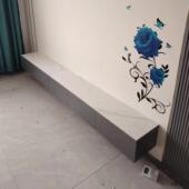 视客岩板悬电视柜一字影挂墙长条储物柜墙上支厅架985装 饰架无t空