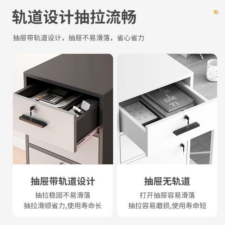 办公室文件柜桌下储落带地组合式资柜料BG003102柜分层档案柜锁抽