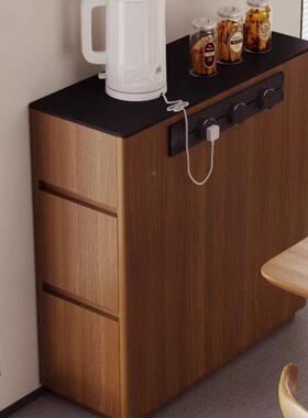 岛台餐边小岛厨房桌中FVI柜子单独边岛移动餐实木岛窄极导台小户