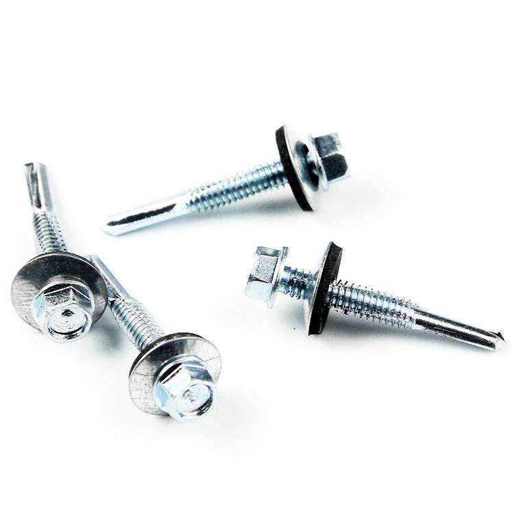 小包装915DIN钉750黑六角钻尾螺尖尾自攻钉5#钻4尾钉带色垫片,五金/工具,螺钉,淘宝优惠券,粉丝福利购,淘宝优惠卷