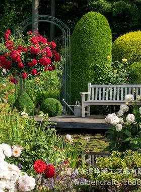 式欧庭院别铁艺HT-K0238墅拱架门花带门藤月月季户外爬藤架