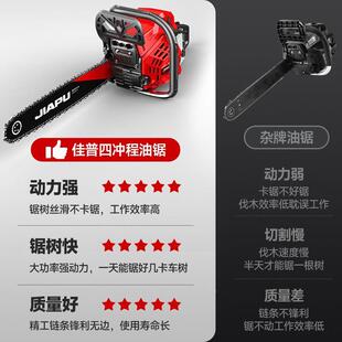 佳普进口油锯大力四冲纯程CZB纯汽油油锯伐木家锯用马省油汽油砍