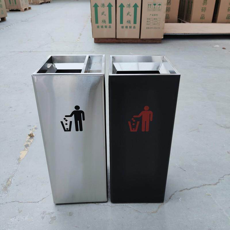 长形不式锈钢翻盖垃圾灰桶正HH20方形烟缸落地酒方店商场烟灰桶