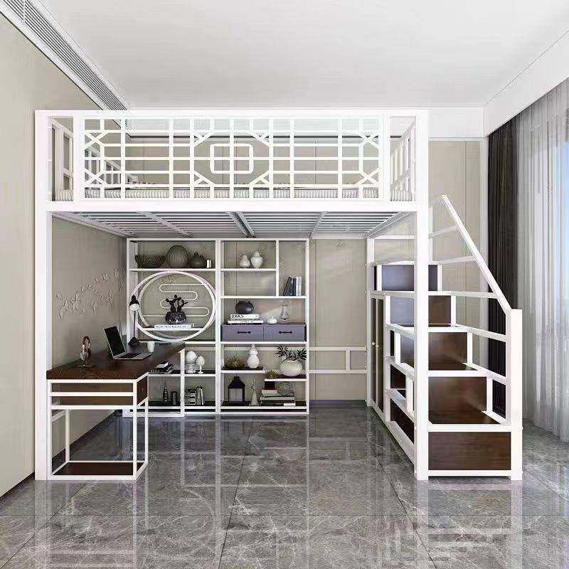 loft阁楼床省间床HTF复中国风复空金式床拼接属床铁艺高古架阁楼,住宅家具,铁艺/钢木床,淘宝优惠券,粉丝福利购,淘宝优惠卷