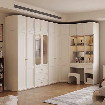 法式衣柜家角子用卧室无品牌/小户型L型转衣成柜现代简约经济型柜
