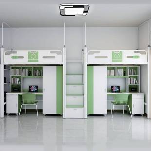 青旅社上下铺公寓床铁床层床学生宿舍上07002双床下桌太空年舱艺