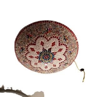 波米亚地中海卧室吸顶创意43269彩碎玻璃客灯手厅西工阳台玄关走