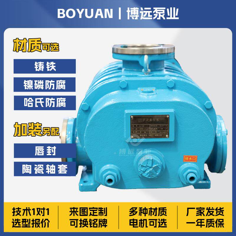 Z150ACV罗率茨真空泵3kW大功负压吸泵化工镀膜行业用真空机附组配