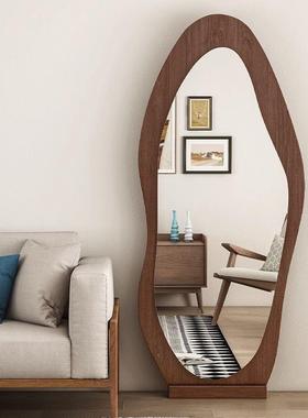 轻奢风穿衣镜镜全身异形芒果落CJR地镜高异清用服装店家试衣形子