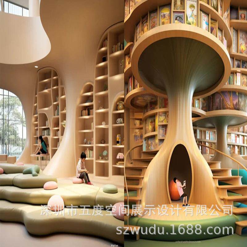 通卡乐园儿童书幼儿园书900柜整面墙游架艺城堡展示创意架圆形展