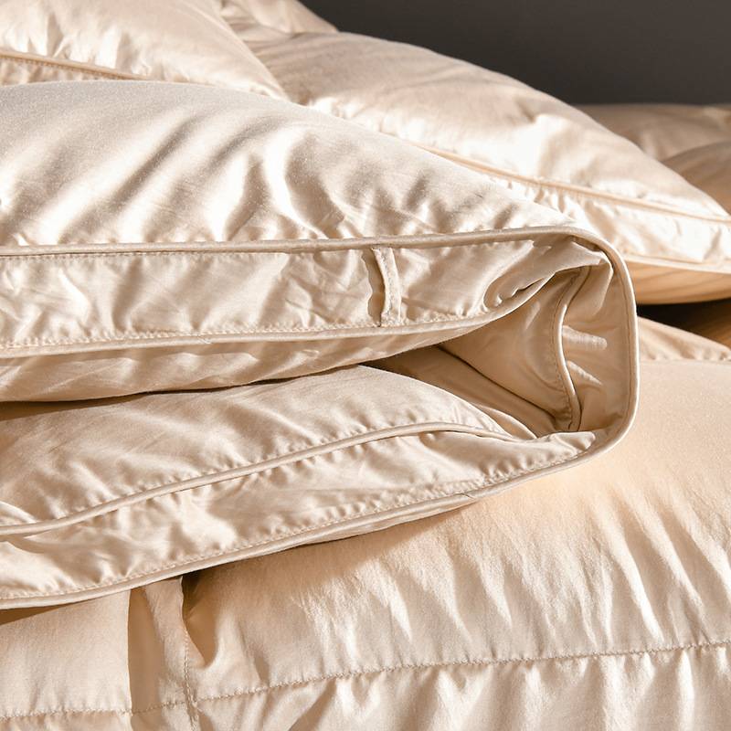 缪斯高奢款真丝95鹅绒被子大朵鹅绒羽绒被芯双人保暖南通春秋冬被
