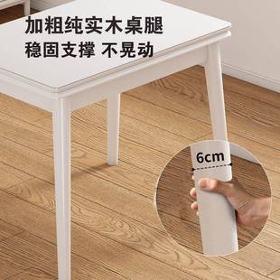 贸板折叠餐桌家用小户椅型可岩见详情折叠伸缩简约实木桌组合省空
