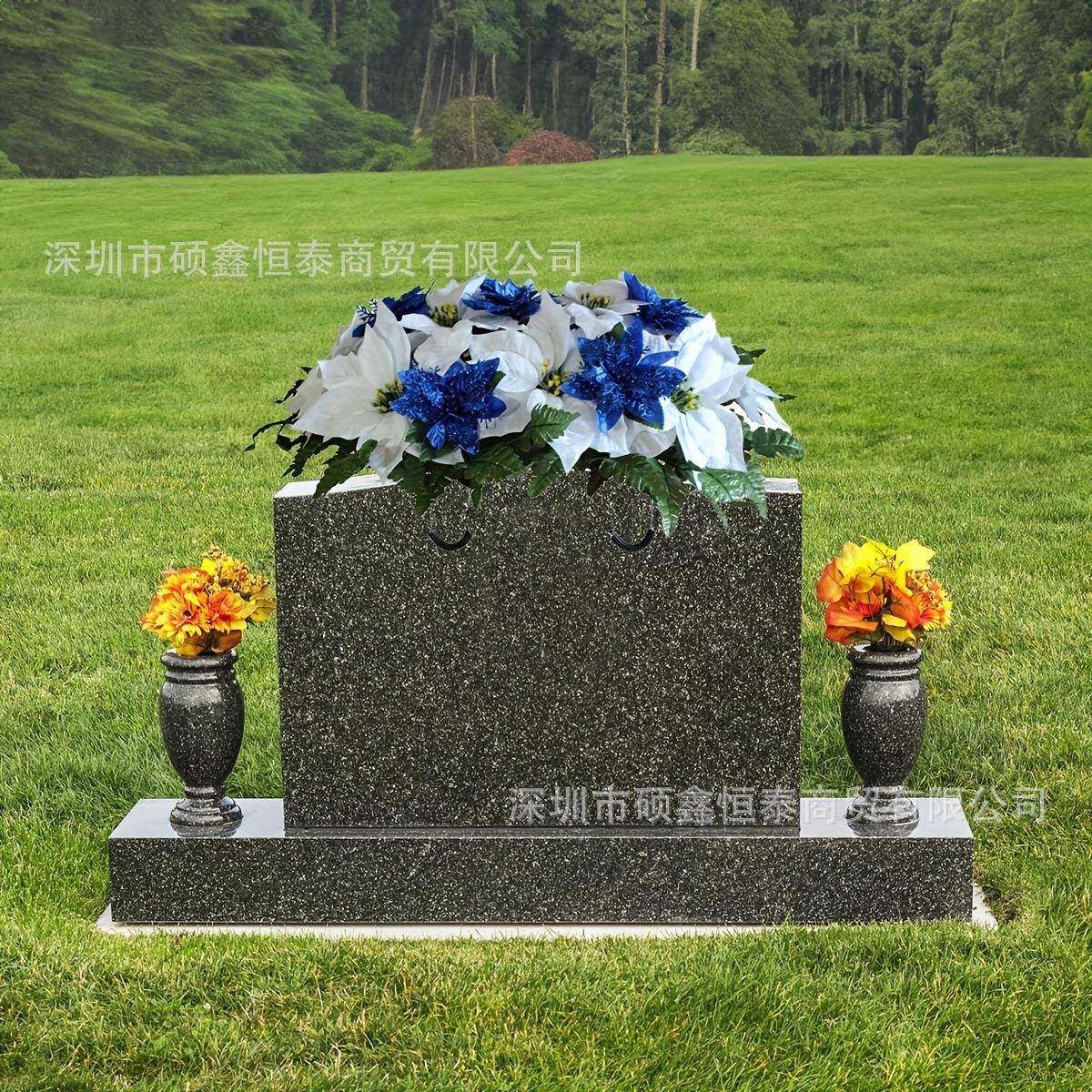 热销爆款仿真墓碑花圣诞墓地缅故款人圣诞怀花假墓地花户外花装饰