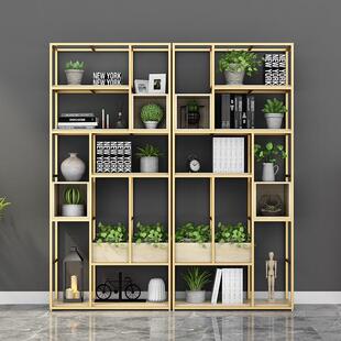 美式 lot业工风置物STI架复古书架办公屏隔断客厅风铁f艺简约简约