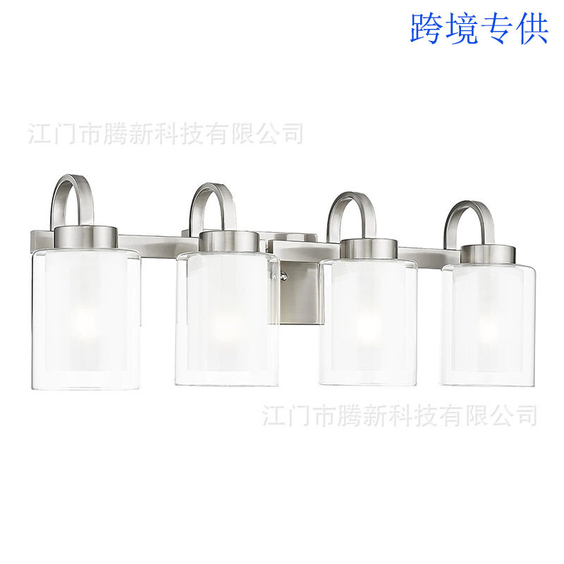 现代壁挂4头双层玻璃灯罩镜前灯