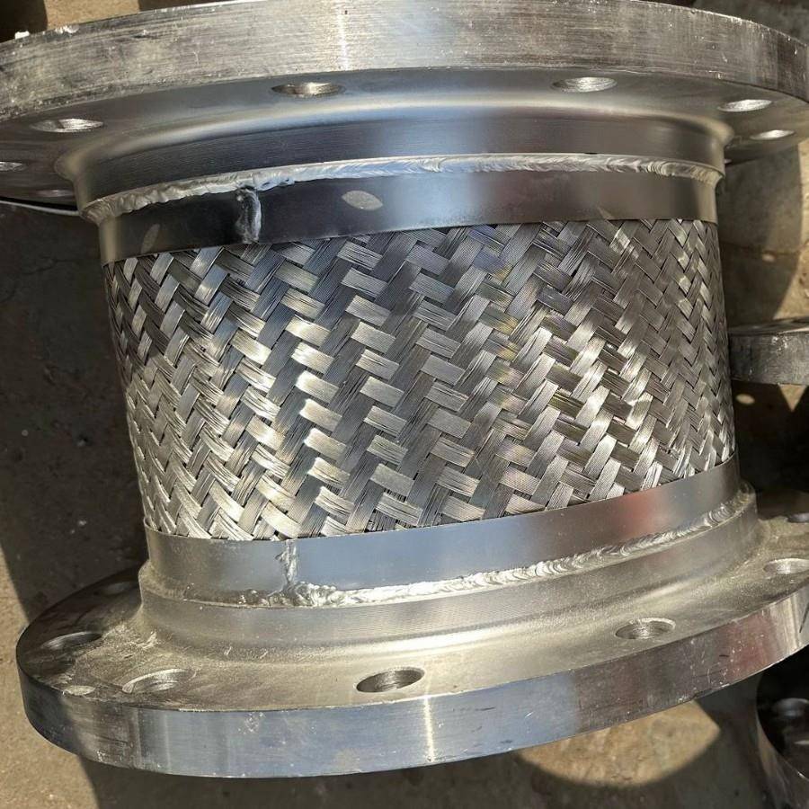 定30不锈钢金法兰式腐耐4蚀属软管大口径波纹管DN8-DN20编织纹软