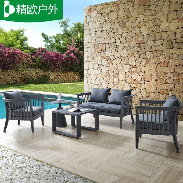 精欧户外藤编沙发别墅花园休闲铝合金沙发阳光房二三人位沙发组合