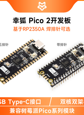 幸狐Pico2 RP2350A开发板 双核双架构 150MHz 兼容树莓派PICO模组