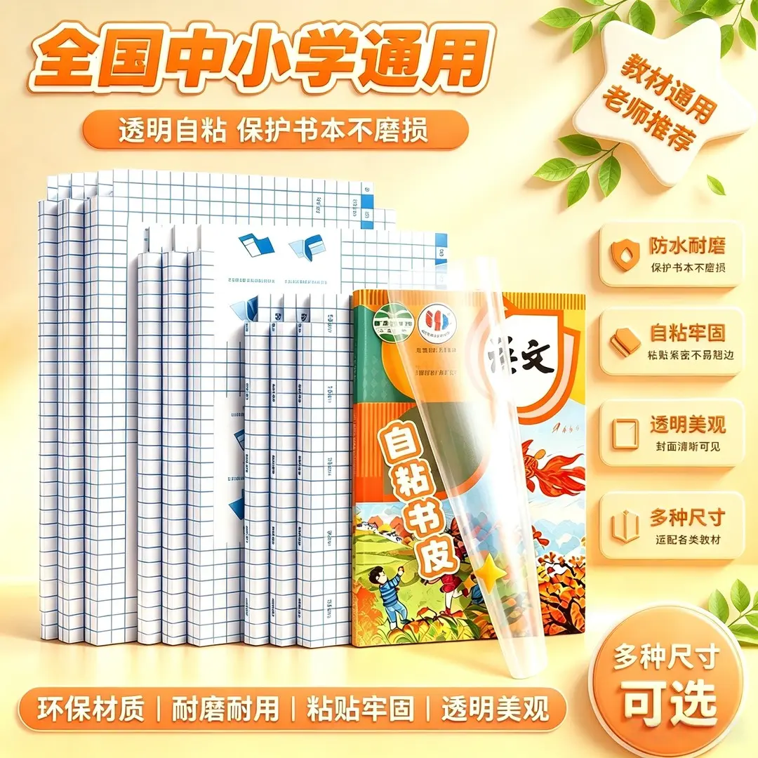 包书皮自粘透明磨砂贴纸耐磨耐用