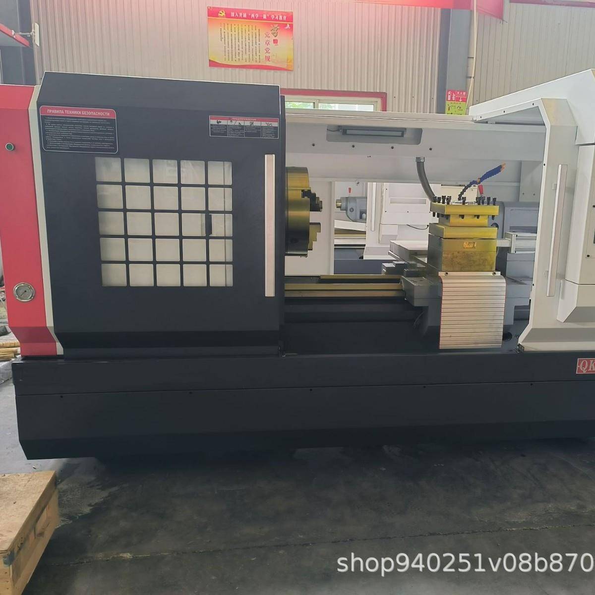 QK1314数控管螺纹车床双卡盘主轴通孔150mm管螺纹加工车床厂家直