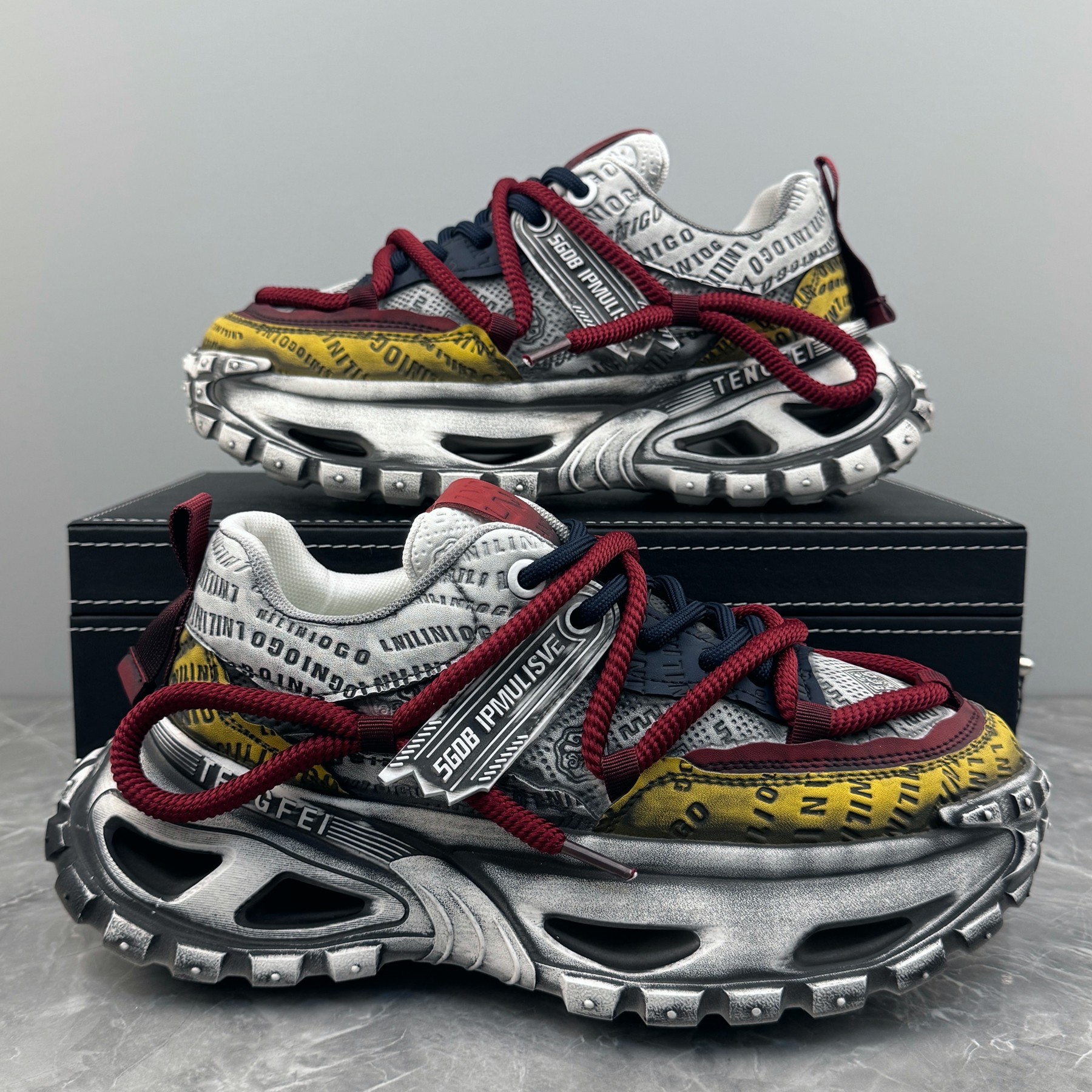 复古做旧老爹鞋男款2025秋季新款网红同款潮鞋时尚运动鞋增高男鞋,流行男鞋,老爹鞋,淘宝优惠券,粉丝福利购,淘宝优惠卷