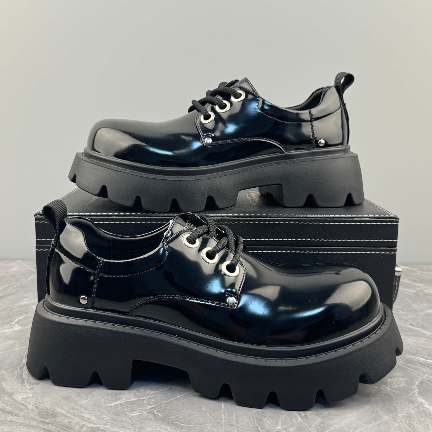 厚底大头德比鞋男2025新款夏季圆头小皮鞋英伦风漆皮内增高休闲鞋,流行男鞋,休闲皮鞋,淘宝优惠券,粉丝福利购,淘宝优惠卷