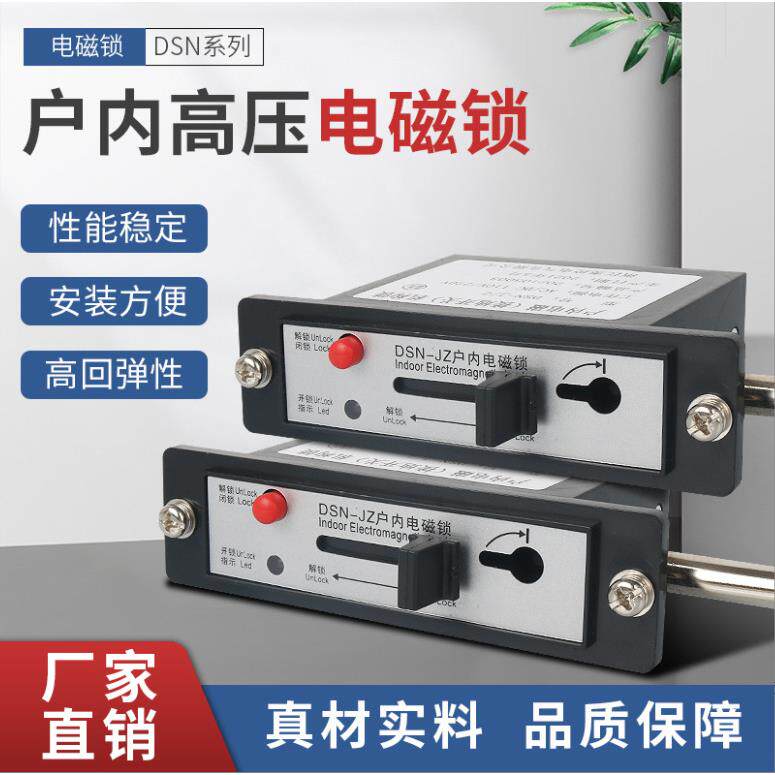 DSN-JZDSN-JY户内电磁锁高压柜体门锁充气柜闭锁手柄式电磁锁