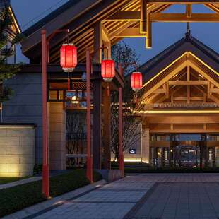 高杆灯户外防水中国元素经典风景观灯景区景点装饰灯红色灯笼路灯