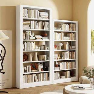 加厚钢制书架家用落地置物架图书馆书架本架客厅铁艺储物架