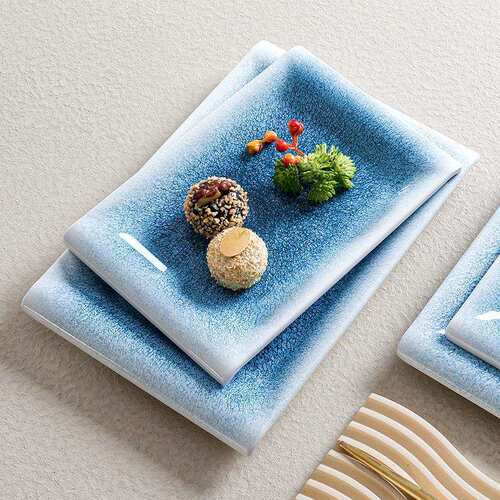 10个装台德密胺餐具盘子长方形炒菜盘仿瓷餐厅摆盘餐盘商用凉菜盘